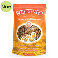 30 oz Dried Mealworms for Chickens & Wild Birds