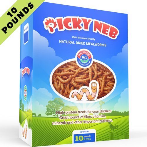 Picky Neb - 100% Non-GMO Dried Mealworms 🐛 10 lb - Picky Neb